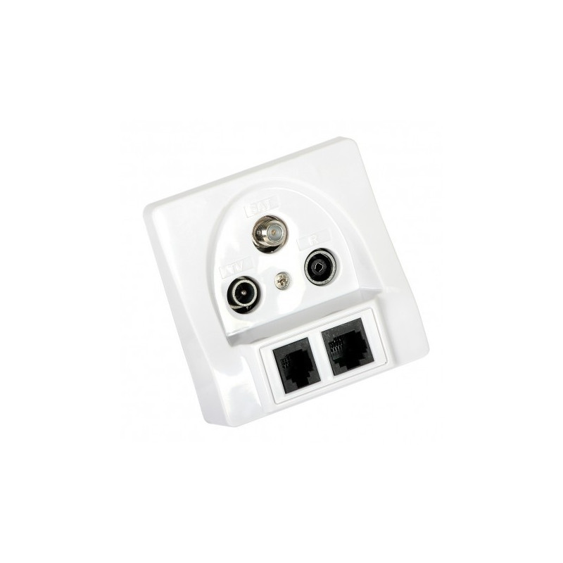 Zidna utičnica SAT-TV-FM-RJ45-RJ11